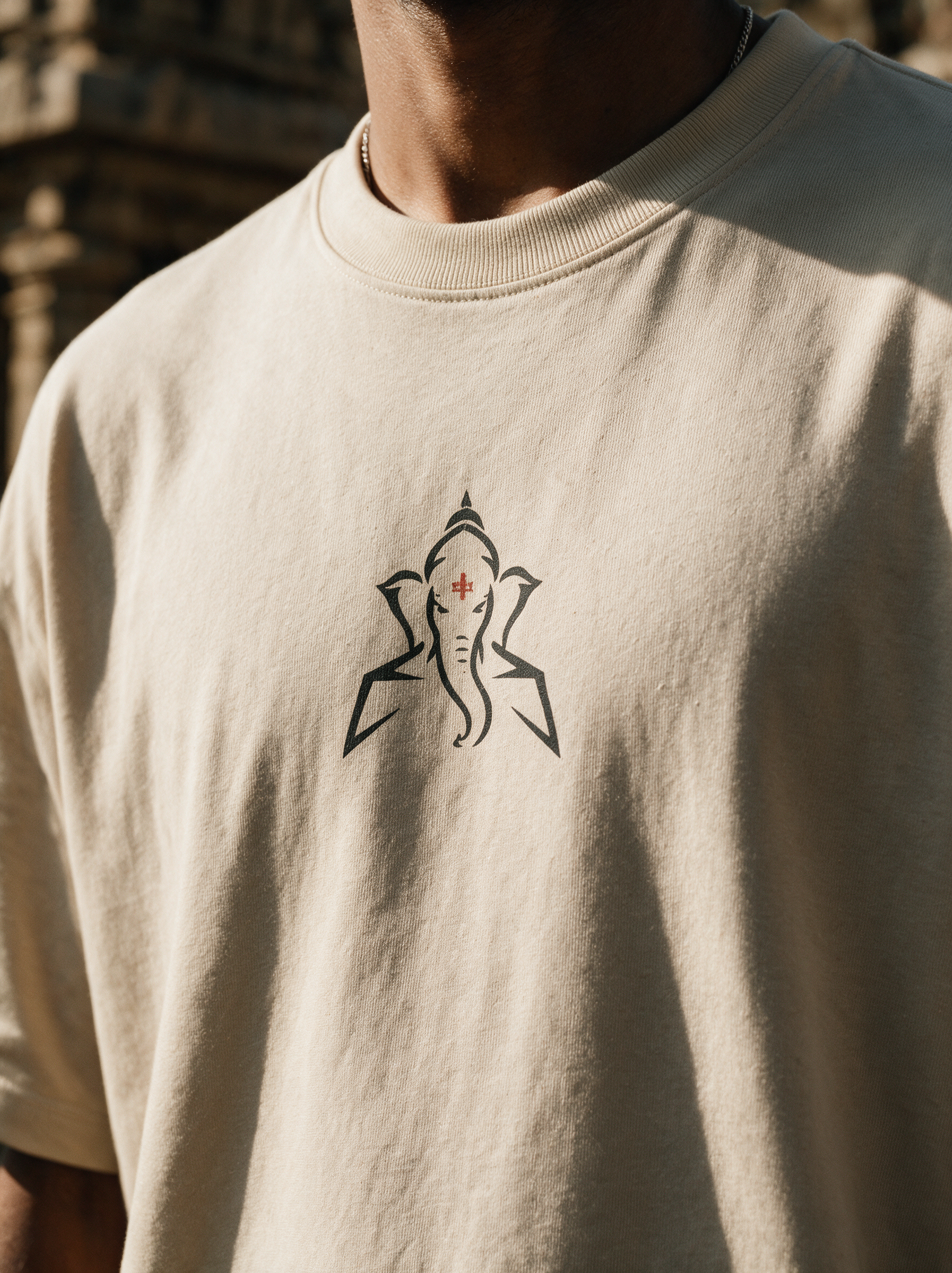 THE GANESHA TEE - OFF WHITE