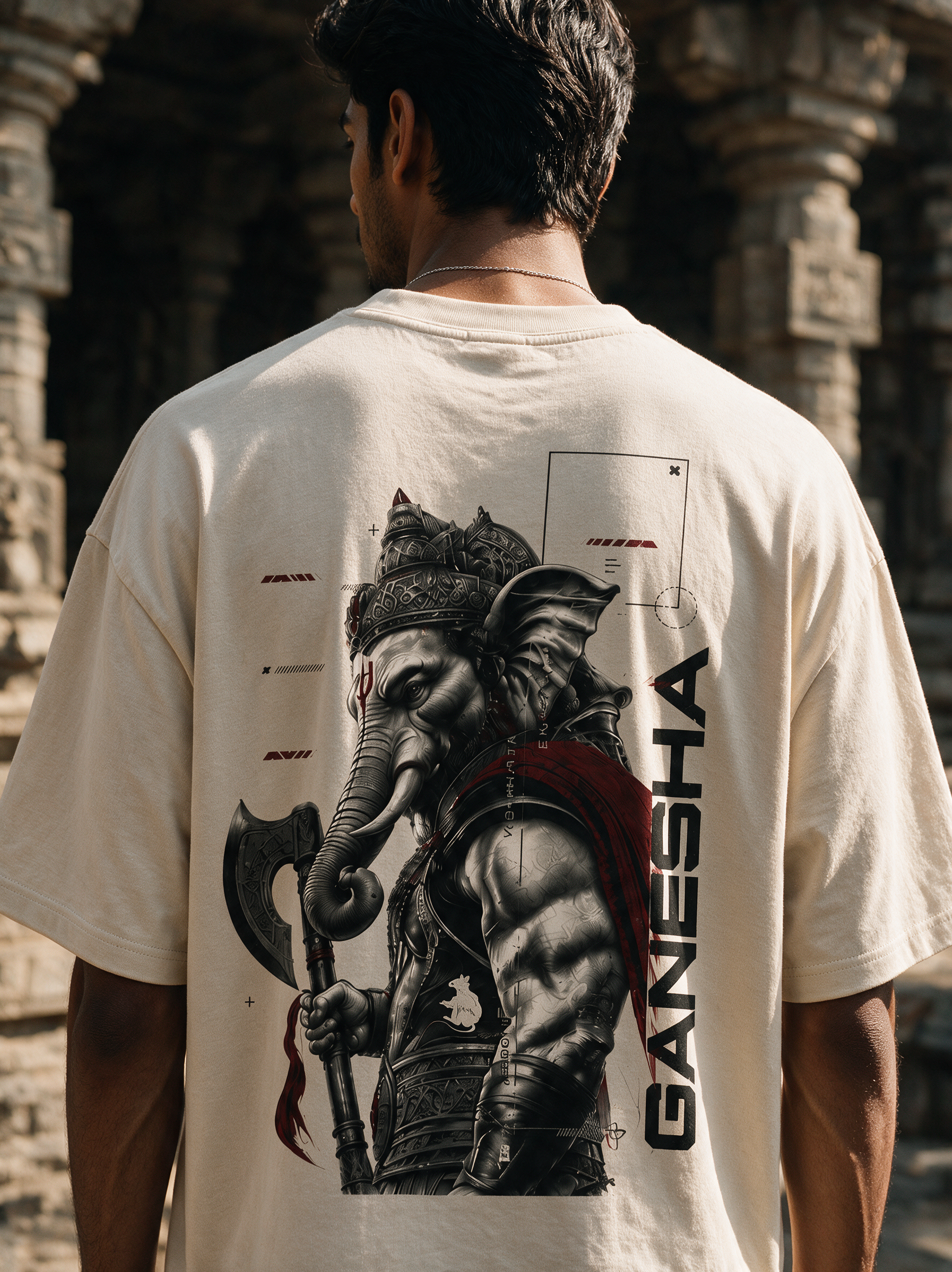 THE GANESHA TEE - OFF WHITE
